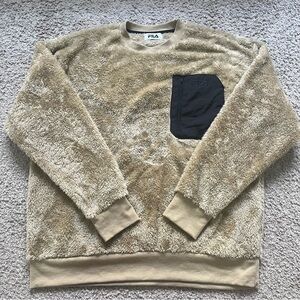 Fila Tan Sweater with Black Pocket